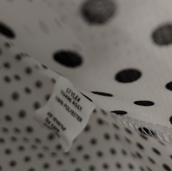 Polka Dot Button Down Blouse - Picture 6 of 11